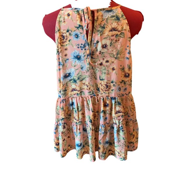 CHENAULT - Floral pink ruffle camisole - Picture 5 of 10